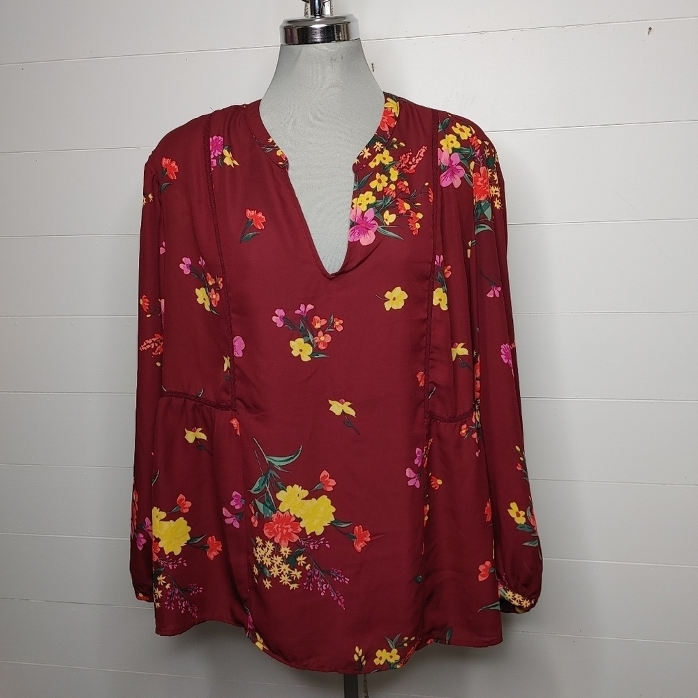 OLD Navy floral peasant blouse size XXL